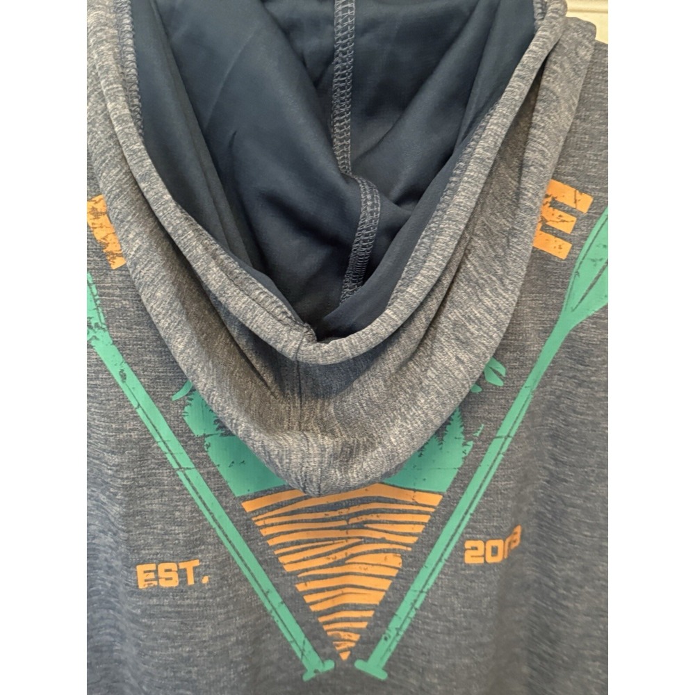 Reel Life Fishing Long Sleeve Paddle Club Destin Pullover Hoodie Shirt Sz L NWT - Picture 8 of 9